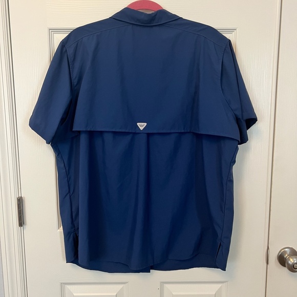 Columbia PFG Men's Navy Blue Bahama II Vented Performance Button Down Shirt XL - Picture 5 of 5